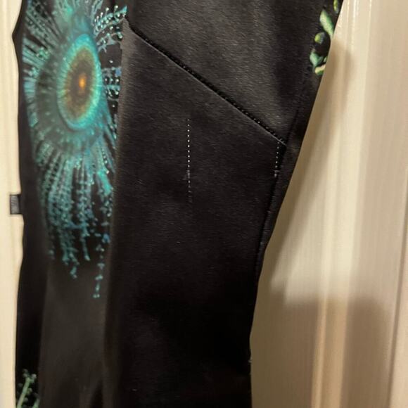 Moschino Y2K 90s Satin Scoop Back Printed BodyCon Spaghetti Strap Dress Black 6 - Picture 14 of 14